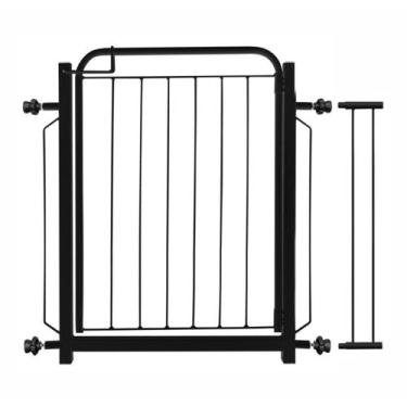 Imagem de Cerca Grade Proteção Portão Pet 82 a 92 cm para Cães Bebes Escada Port