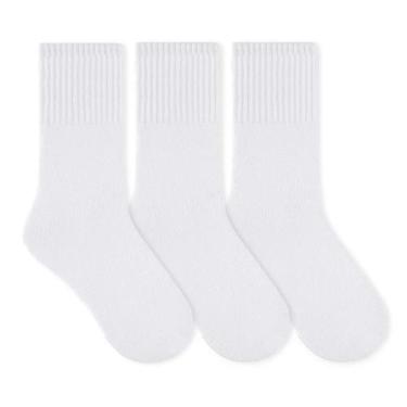 Imagem de Kit 3 Pares de Meia Cano Longo Masculina - SELENE, Branco, U