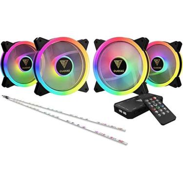Imagem de Kit 4 Fans Aeolus Rgb Com Fita Led Rgb - M2 1204r Elite