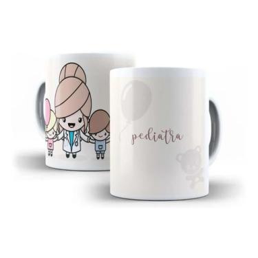 Imagem de Caneca Porcelana Médico Pediatra Profissão Coleção Cute Presente Pedia