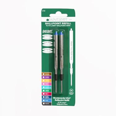 Imagem de Monteverde Refil de caneta esferográfica Soft Roll para canetas esferográficas Lamy, azul, pacote com 2 (L132BU)
