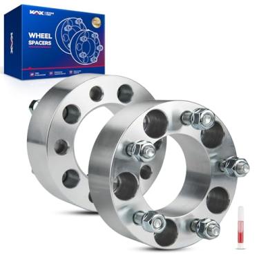 Imagem de KAX Espaçadores de roda 5 x 4,75, forjados, 5 cm, espaçador de roda centralizado com pinos M12 x 1,5 furo de cubo de 87,1 mm, adequado para S10, Corvette, Blazer, Sonoma, Camaro, Firebird, Jimmy, S10