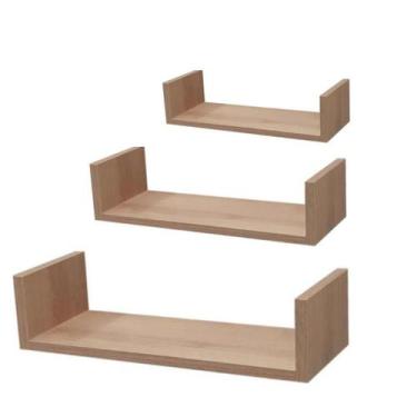 Imagem de Kit 3 Nichos Plateleira de Parede em Madeira MDP - VALHALLA ATACADISTA