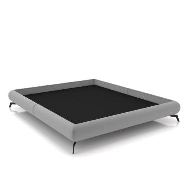 Imagem de Cama King Size Avulsa Bezos Madeira Imunizada Pés em Aço Revestimento 