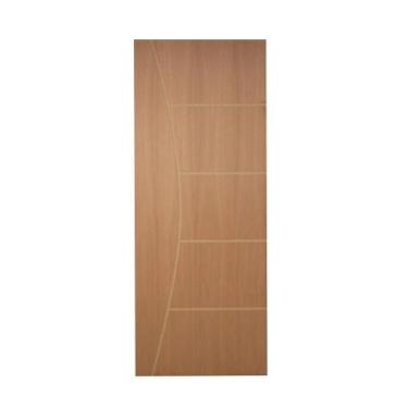 Imagem de Porta De Giro Frisada P- Verniz 210x80 F10 Caixilho De Porta Medida 14