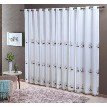 Imagem de Cortina Dupla Doha Preto 24 Ilhoses 300x250cm Sultan