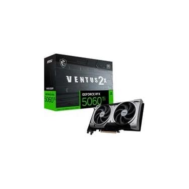 Imagem de Placa de Vídeo MSI RTX 5060 Ti 16G VENTUS 2X OC PLUS NVIDIA GeForce, 16GB GDDR7, 2617 MHz, FP4 and DLSS 4, Ray Tracing - G506T-16V2CP