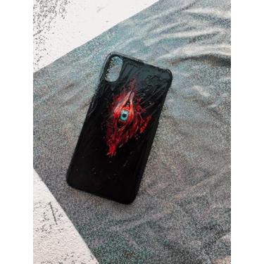 Imagem de Unitvbba Capa de telefone gótica 3D feita à mão com olho de monstro – Ajuste personalizado para todos os modelos de telefone – Exclusivo para fãs de terror, cosplay, amantes de estética escura (preto