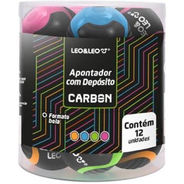 Imagem de Apontador Com Deposito Carbon Line Bola 4 Cores - LEONORA