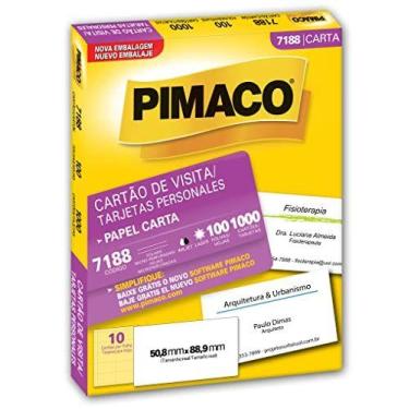 Imagem de Cartao De Visita 7188 Carta 100 Fls 50,8 X 88,9 - PIMACO