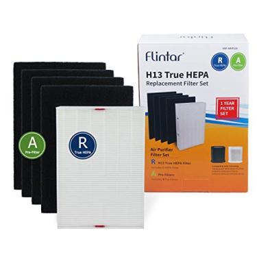 Imagem de Flintar HPA100 H13 True HEPA filtro de substituição A/R combo pacote, compatível com purificador de ar Honeywell HPA100, HPA094, HPA3100, série HPA5100, filtro HEPA verdadeiro R + 4 pré-filtros de