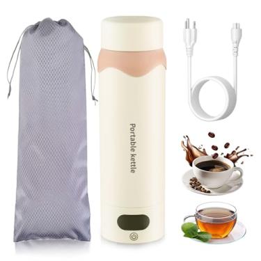 Imagem de Chaleira elétrica portátil de 473 ml - Mini chaleira de viagem com isolamento a vácuo, aço inoxidável 304, pequena caldeira de água para café, chá - 4 temperaturas ajustáveis e desligamento automático
