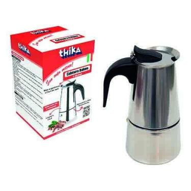 Imagem de Cafeteira Italiana Aço Inox Com Alça 4 Xícaras 200ml