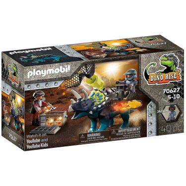 Imagem de Playmobil - Triceratops Batalha Pelas Pedras Lendárias - Dino Rise - 70627