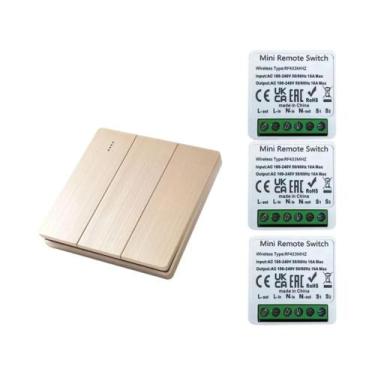 Imagem de Painel De Parede Com Interruptor De Luz Inteligente Sem Fio RF 433Mhz 