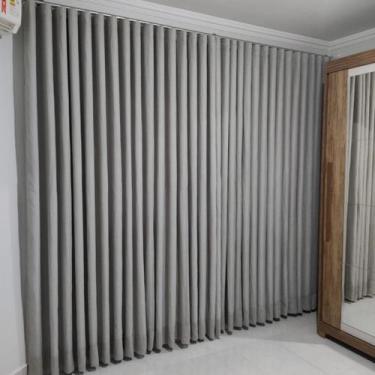 Imagem de Cortina Para Suíte Trilho Suíço Duplo Linho+blackout  8,00x2,80 Luxo -