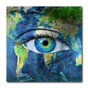 Imagem de Placa Decorativa - Mapa Mundi - 0366plmk - Allodi