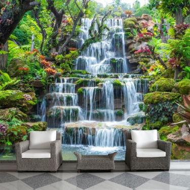 Imagem de Papel de Parede Paisagem Cachoeira Natureza Sala Adesivo - 016pcm - Al