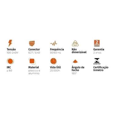 Imagem de Lâmpada Led 40W 6500K 110/240V Alta Potência Black+Decker - Black-deck