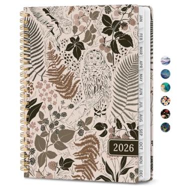 Imagem de Agenda 2026, agenda mensal e semanal para mulheres, janeiro de 2026 a dezembro de 2026, capa dura bonita agenda 2026 livro com abas, encadernação espiral, perfeito para escola, escritório, casa, 21,6