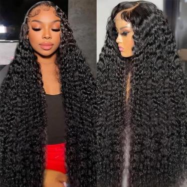 Imagem de Perucas frontais de renda BVLBVL Deep Wave 28" 180% Densidade 12A Hair