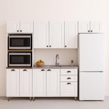 Imagem de Cozinha Americana 4 Peças Branco Amoudi Móveis Branco