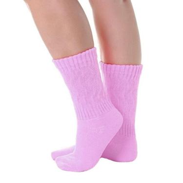 Imagem de Meia cano médio feminina fitness aeróbica