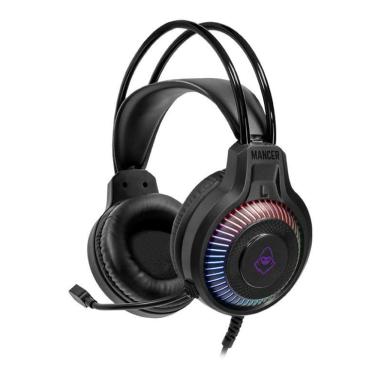 Imagem de Headset Gamer Mancer Twilight S Rainbow 40mm 3.5mm USB Preto - MCR-TLTS-RGB01