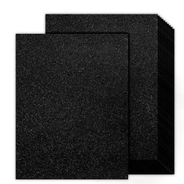 Imagem de Cartolina Goefun Black Glitter 24 folhas 8,5 x 11" 280 GSM
