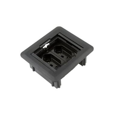 Imagem de Regua suporte caixa embutir universal quadrada 2 tomadas - QTMOV, PRET