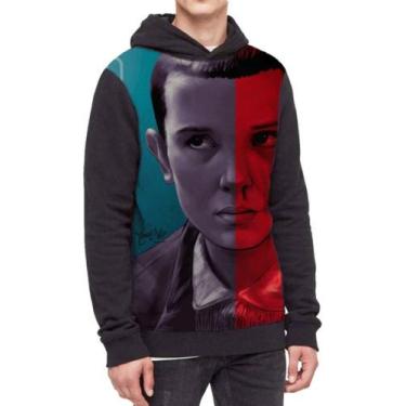Imagem de Moletom Com Capuz Stranger Things Ref:230 - smoke, Preto, GG
