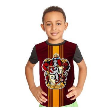 Imagem de Camiseta Infantil Harry Potter Grifinoria Gryffindor Ref:397 - smoke, 