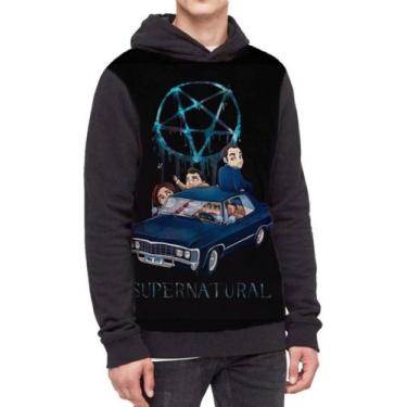 Imagem de Moletom Com Capuz Supernatural Ref:255 - smoke, Preto, M