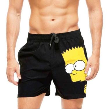 Imagem de Bermuda Shorts Banho The Simpsons Bart Simpsons 820 - smoke, Preto, G 