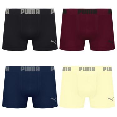 Imagem de Kit 4 Cuecas Puma Boxer Sem Costura Masculina