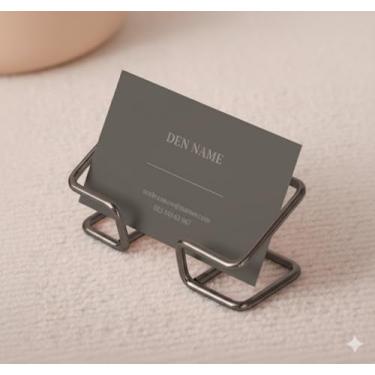 Imagem de Porta-cartões de visita de Metal,mesa, exibição de presente, caixa de armazenamento Organizador De Expositores De Presentes De Escritório Business (Cor - Ouro Preto)