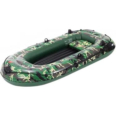 Imagem de Jangada De Barco, Caiaque De Borracha Para 2/3/4 Pessoas Canoa Barco De Pesca Para Adultos Caiaque Barco Inflável Pesado, 4 person boat