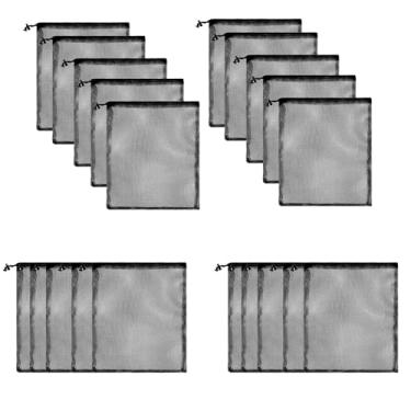 Imagem de 20 peças de sacos de malha com cordão com cadeado, bolsas de armazenamento pretas portáteis para roupas, bolsa de malha respirável de nylon para viagens, academia, esportes, natação, colecionar