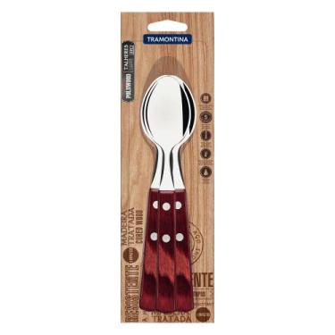 Imagem de Conjunto De Colheres De Mesa Tramontina Cabos Em Madeira Tratada Polyw
