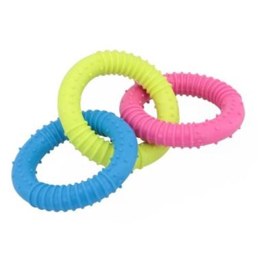 Imagem de Mordedor TPR Pet 3Argolas 18cm Grande Resistente Lovely Vibe