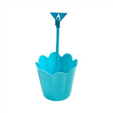 Imagem de Kit 20 Cachepô Lembrança Aniversário Centro De Mesa Plástico Aniversário Suporte Balão (Azul Bebê)