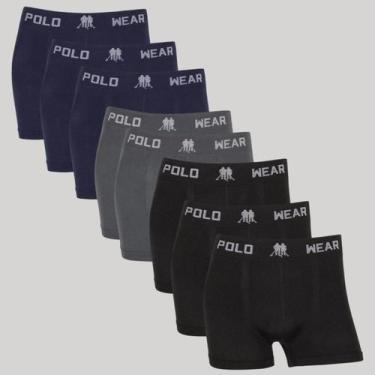 Imagem de Kit 8 Cueca Boxer Masculino Polo Wear Confortável Sem Costura, Sortido