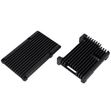 Imagem de Caixa de Casca da Placa -mãe Preta da Liga de Alumínio para Raspberrypi Com Estrutura de Resfriamento Passiva Adequada para 3 Modelo B e Modelo B+, Grande Dissipação de Calor,