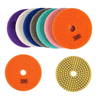 Imagem de Almofadas de Polimento Secas e Molhadas de Diamante, Disco de Granito, Mármore, Pedra de Concreto, Escadas de Moagem Aplicáveis ​​de 4 Polegadas