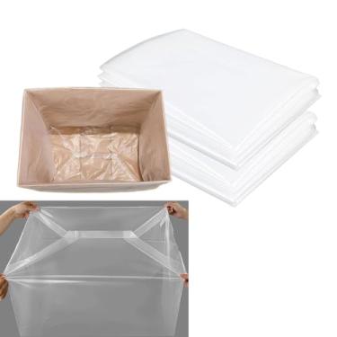 Imagem de Gcrdplat 5 Pack Clear Plastic Bags, 19x16x27 Inch Dustproof Large Storage Bag, Rectangular Covers Suitcase, garage organizers, plush toys