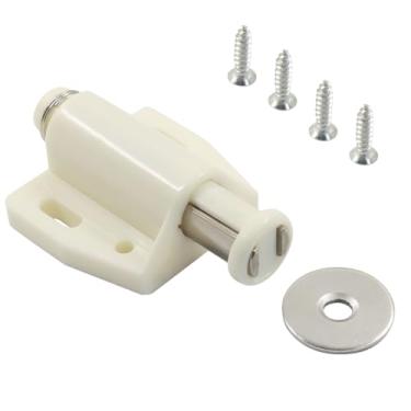 Imagem de Hordion Pacote com 4 travas magnéticas de toque, fechaduras magnéticas de toque para porta de vidro, abridor de empurrão ímãs de porta RV fecho de gaveta para armário de porta de armário gavetas