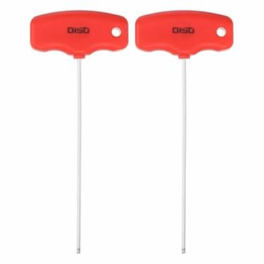 Imagem de HARFINGTON 2 chaves hexagonais de extremidade esférica com cabo em T, 2 mm, 157 mm, comprimento, S2, chave hexagonal interna, ferramenta de reparo de chave em T para manutenção de automóveis, reparo
