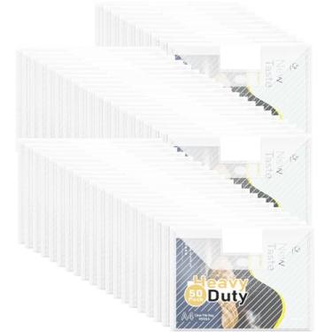 Imagem de WORPSON Pacote com 50, pastas de arquivos de envelopes de plástico transparente, suporte de documentos resistente com bolsos de etiqueta para letras e tamanho A4, pasta de documentos para escola, casa