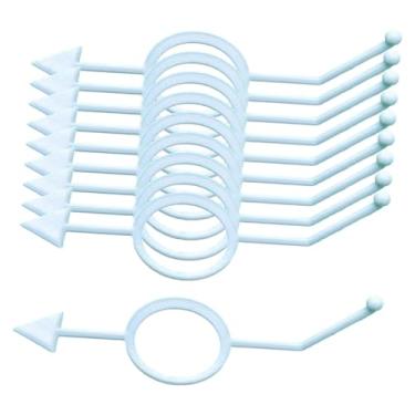 Imagem de oshhni Kit com 10 marcadores de posição de bola para treino de bilhar e sinuca, ideal para jogadores de nível intermediário, com guia de mira e acessórios, Branco