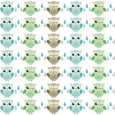 Imagem de Papel De Parede Infantil Corujas